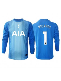 Billige Tottenham Hotspur Guglielmo Vicario #1 Keeper Bortedrakt 2025-26 Langermet